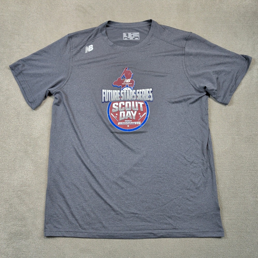 New Balance T-Shirt Mens XL Gray Future Stars Series Scout Day NB Dry